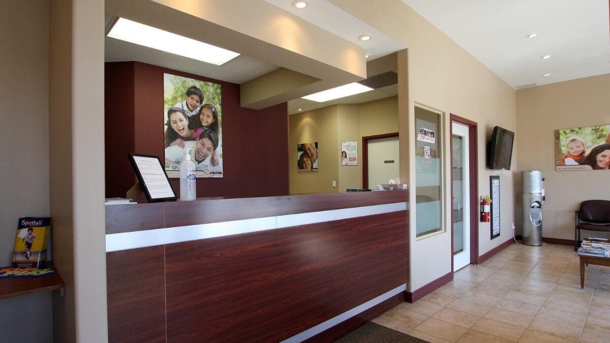 Waiting area in dental office